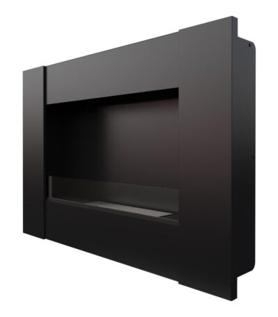 Biokominek Bravo 2 Czarny z szybą Kratki