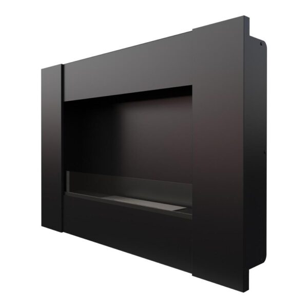 Biokominek Bravo 2 Czarny z szybą Kratki