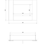 Biokominek Bravo 2 Czarny z szybą Kratki