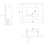 Biokominek Quat Czarny Kratki