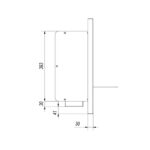 Biokominek Quat Czarny z szybą Kratki