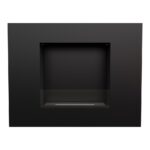 Biokominek Quat Czarny z szybą Kratki