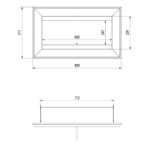 Biokominek Charlie Czarny z szybą Kratki