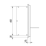 Biokominek Charlie Czarny z szybą Kratki