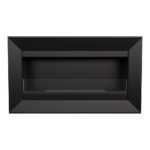 Biokominek Charlie Czarny z szybą Kratki