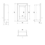 Biokominek Charlie 2 Czarny Kratki