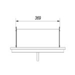 Biokominek Charlie 2 Czarny z szybą Kratki