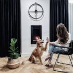 Biokominek Charlie 2 Czarny z szybą Kratki