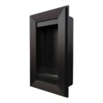 Biokominek Charlie 2 Czarny z szybą Kratki