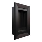 Biokominek Charlie 2 Czarny z szybą Kratki