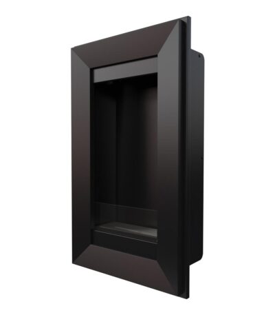 Biokominek Charlie 2 Czarny z szybą Kratki