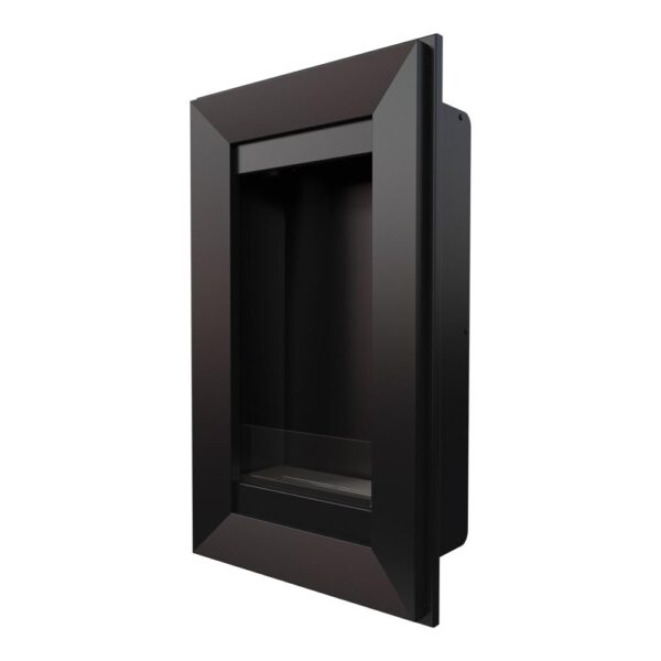 Biokominek Charlie 2 Czarny z szybą Kratki