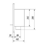 Biokominek wiszący Delta Czarny Kratki