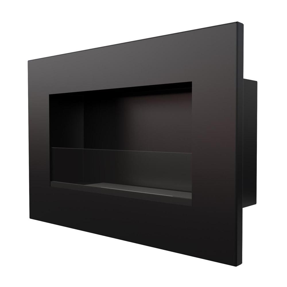 Biokominek Delta Czarny z szybą Kratki Biokominek Delta Czarny z szybą Kratki