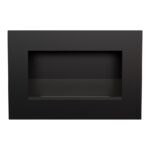 Biokominek Delta Czarny z szybą Kratki