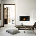 Biokominek Delta 2 Czarny z szybą Kratki