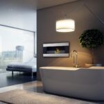 Biokominek Delta 2 Horizontal z szybą Kratki