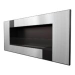 Biokominek Delta 2 Qube z szybą Kratki