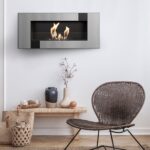 Biokominek Delta 2 Qube z szybą Kratki