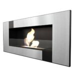 Biokominek Delta 2 Qube z szybą Kratki