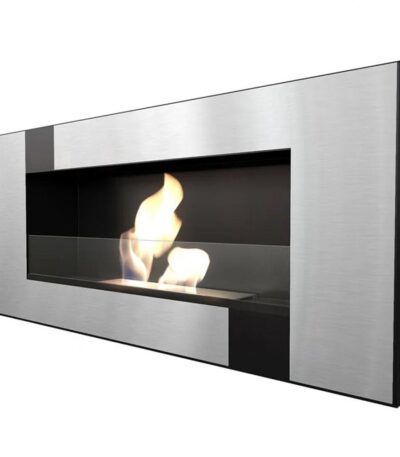 Biokominek Delta 2 Qube z szybą Kratki