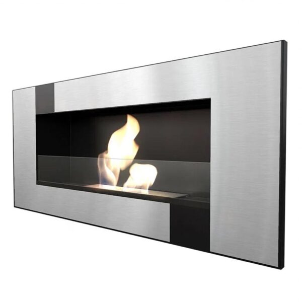 Biokominek Delta 2 Qube z szybą Kratki