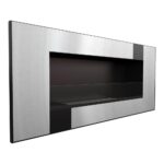 Biokominek Delta 2 Qube z szybą Kratki