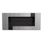 Biokominek Delta 2 Qube z szybą Kratki