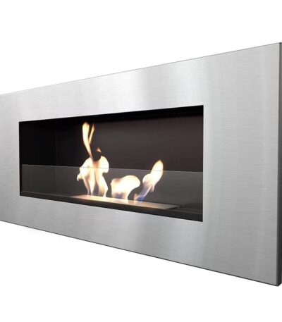 Biokominek Delta 2 Szlif z szybą Kratki