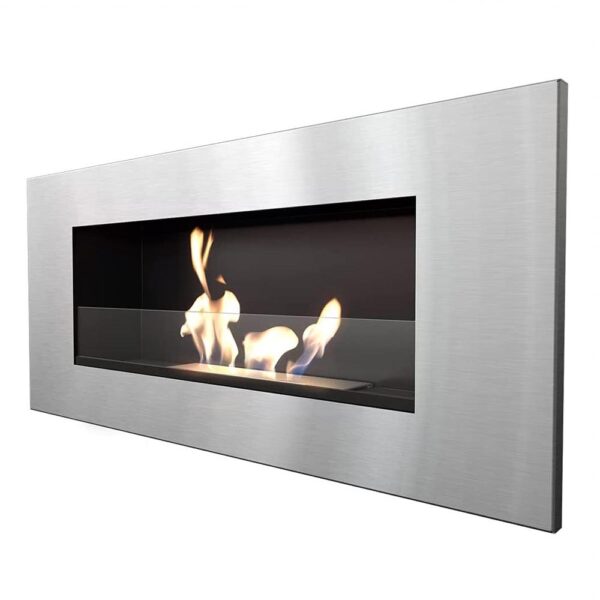 Biokominek Delta 2 Szlif z szybą Kratki