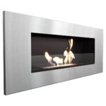 Biokominek Delta 2 Szlif z szybą Kratki