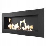 Biokominek Delta 2 Slim Czarny Kratki