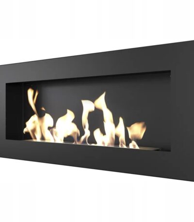 Biokominek Delta 2 Slim Czarny Kratki