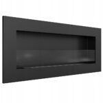 Biokominek Delta 2 Slim Czarny z szybą Kratki