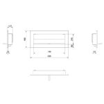 Biokominek Delta 2 Slim Czarny z szybą Kratki