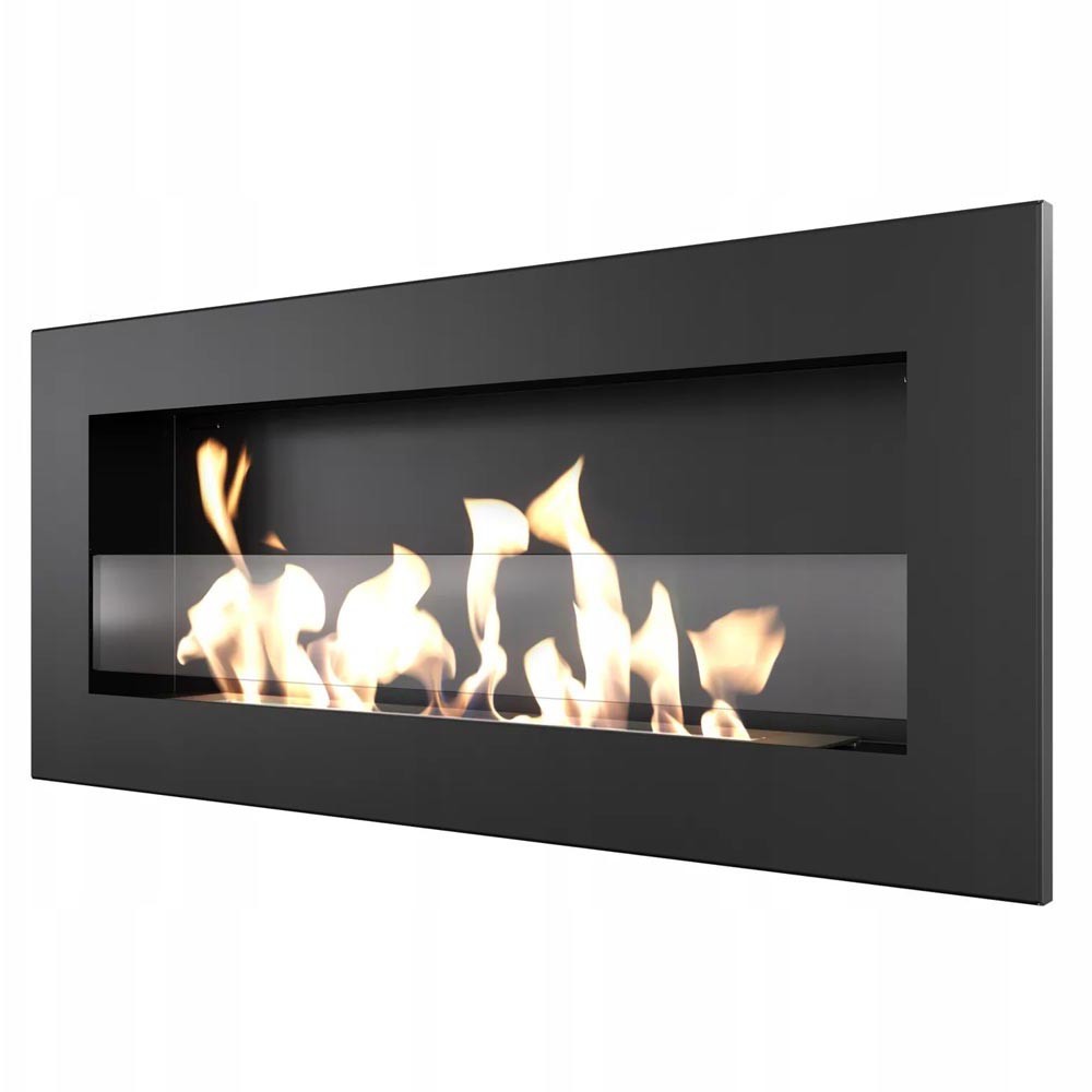 Biokominek Delta 2 Slim Czarny z szybą Kratki Biokominek Delta 2 Slim Czarny z szybą Kratki