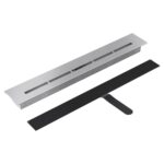 Biokominek Delta 2 Slim Czarny z szybą Kratki