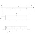 Biokominek Delta 3 Czarny Kratki