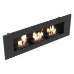 Biokominek Delta 3 Czarny Kratki