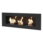 Biokominek Delta 3 Czarny Kratki