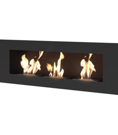 Biokominek Delta 3 Czarny Kratki