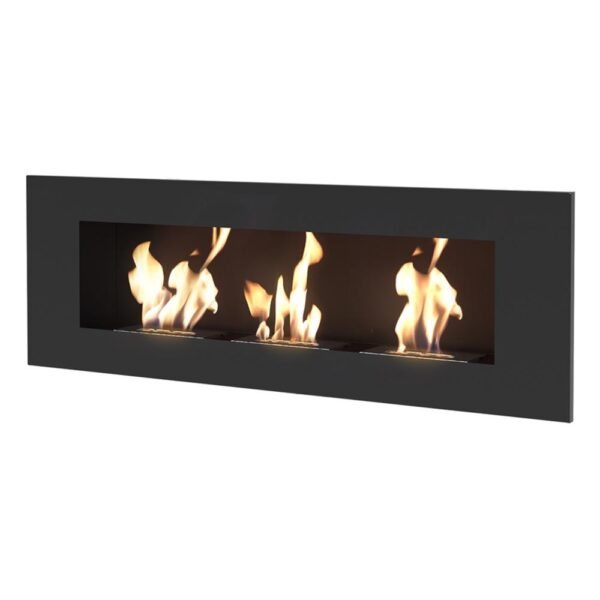 Biokominek Delta 3 Czarny Kratki