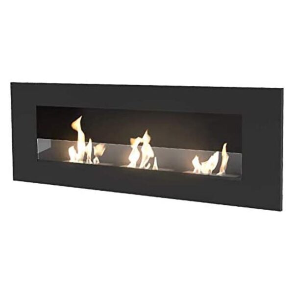 Biokominek Delta 3 Czarny z szybą Kratki