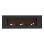 Biokominek Delta 3 Czarny z szybą Kratki