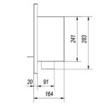 Biokominek Golf Czarny z szybą Kratki