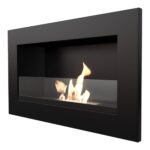 Biokominek Golf Czarny z szybą Kratki