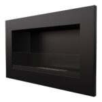 Biokominek Golf Czarny z szybą Kratki