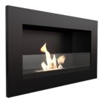 Biokominek Golf Czarny z szybą Kratki