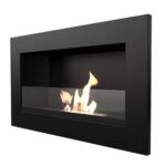 Biokominek Golf Czarny z szybą Kratki