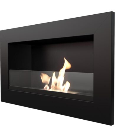 Biokominek Golf Czarny z szybą Kratki